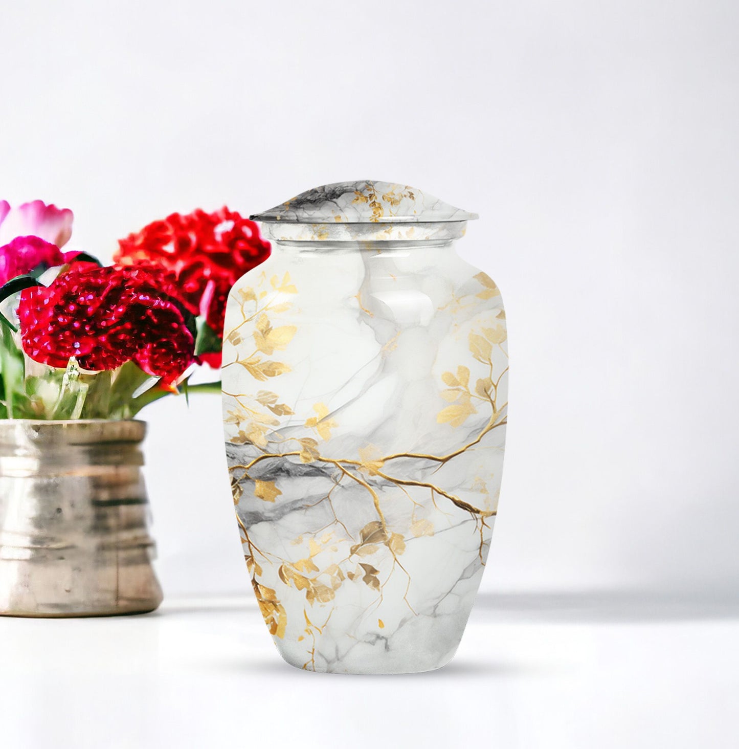 Vibrant Swirl Classic Urn for memorial.