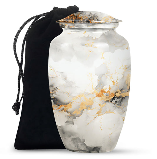 Vibrant Swirl Urn, Classic design for adult male ashes.