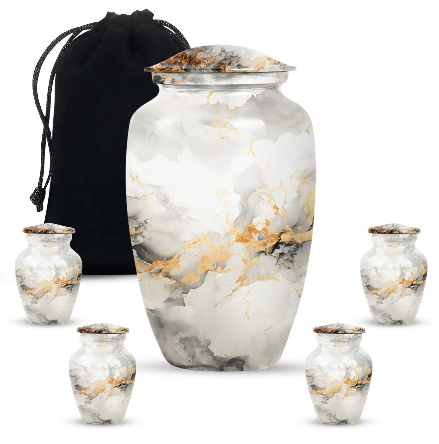 Vibrant Swirl Urn, Classic design for adult male ashes.