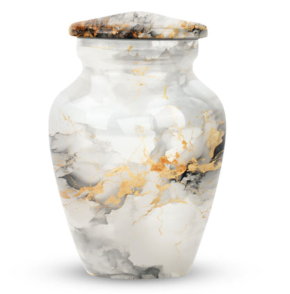 Vibrant Swirl Urn, Classic design for adult male ashes.