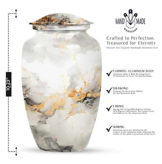 Vibrant Swirl Urn, Classic design for adult male ashes.