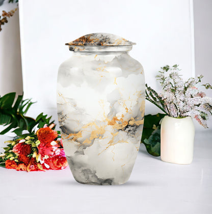 Vibrant Swirl Urn, Classic design for adult male ashes.