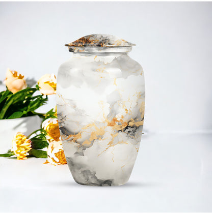 Vibrant Swirl Urn, Classic design for adult male ashes.