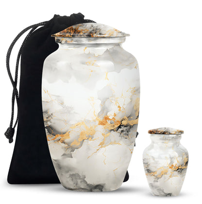 Vibrant Swirl Urn, Classic design for adult male ashes.