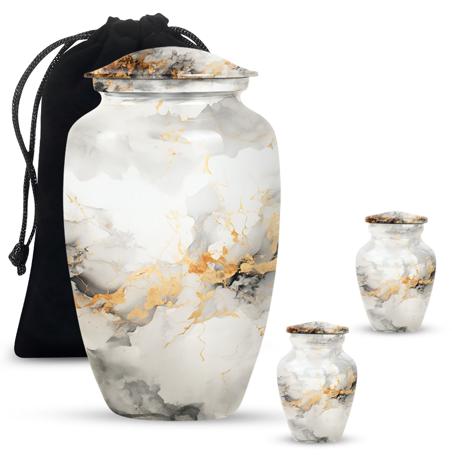 Vibrant Swirl Urn, Classic design for adult male ashes.