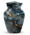 Classic 10-inch Vibrant Swirl Urn for cremation.