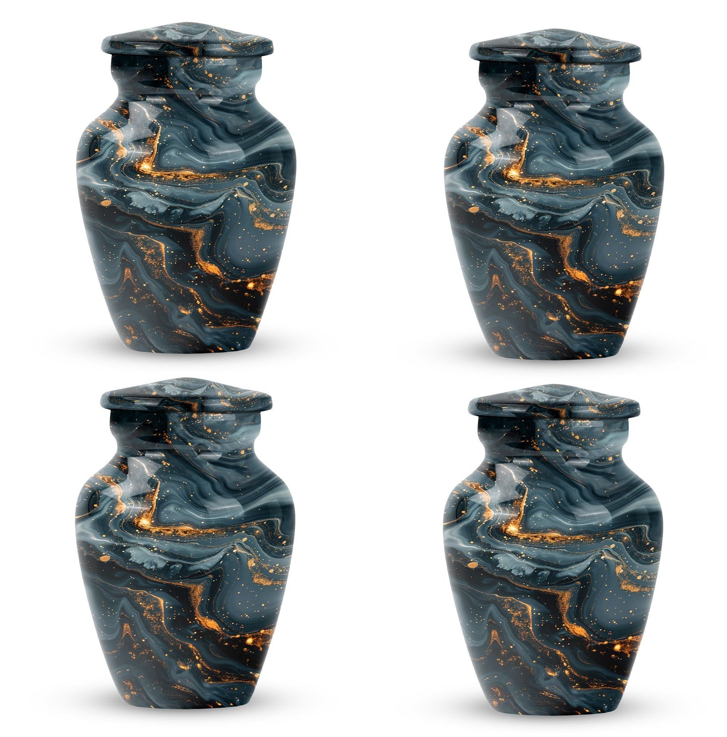 Classic 10-inch Vibrant Swirl Urn for cremation.