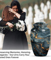 Classic 10-inch Vibrant Swirl Urn for cremation.