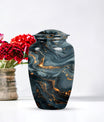 Classic 10-inch Vibrant Swirl Urn for cremation.