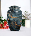 Classic 10-inch Vibrant Swirl Urn for cremation.