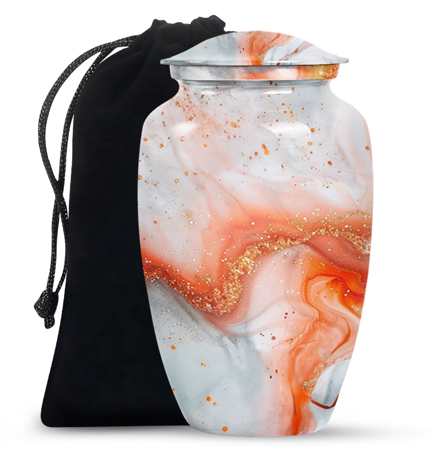 Vibrant Swirl Urn, Memorial Adult Urn for Human Ashes