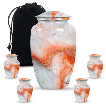 Vibrant Swirl Urn, Memorial Adult Urn for Human Ashes