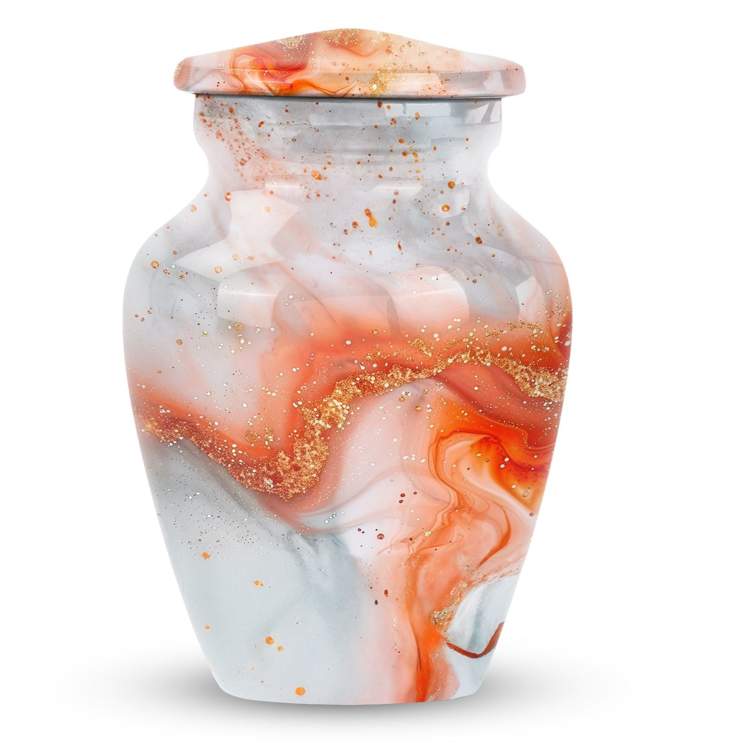Vibrant Swirl Urn, Memorial Adult Urn for Human Ashes