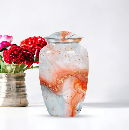 Vibrant Swirl Urn, Memorial Adult Urn for Human Ashes