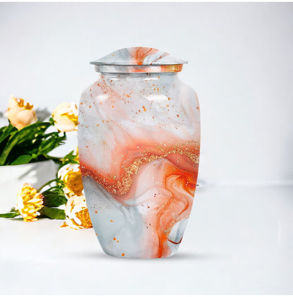 Vibrant Swirl Urn, Memorial Adult Urn for Human Ashes
