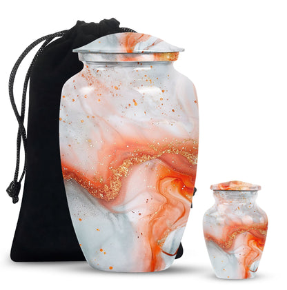 Vibrant Swirl Urn, Memorial Adult Urn for Human Ashes