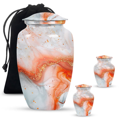 Vibrant Swirl Urn, Memorial Adult Urn for Human Ashes