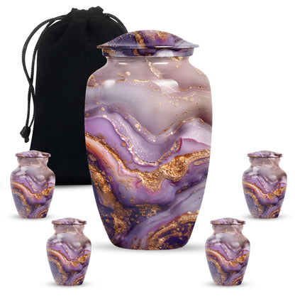 Vibrant Swirl Urn, a 10-inch Classic Design large cremation.