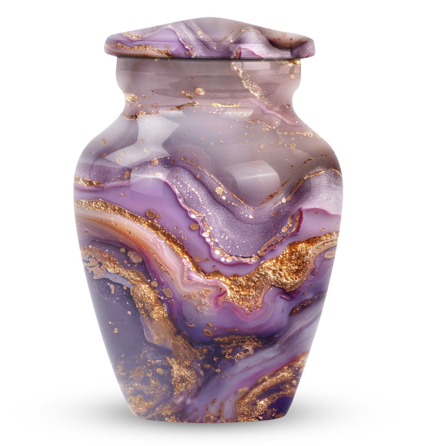 Vibrant Swirl Urn, a 10-inch Classic Design large cremation.