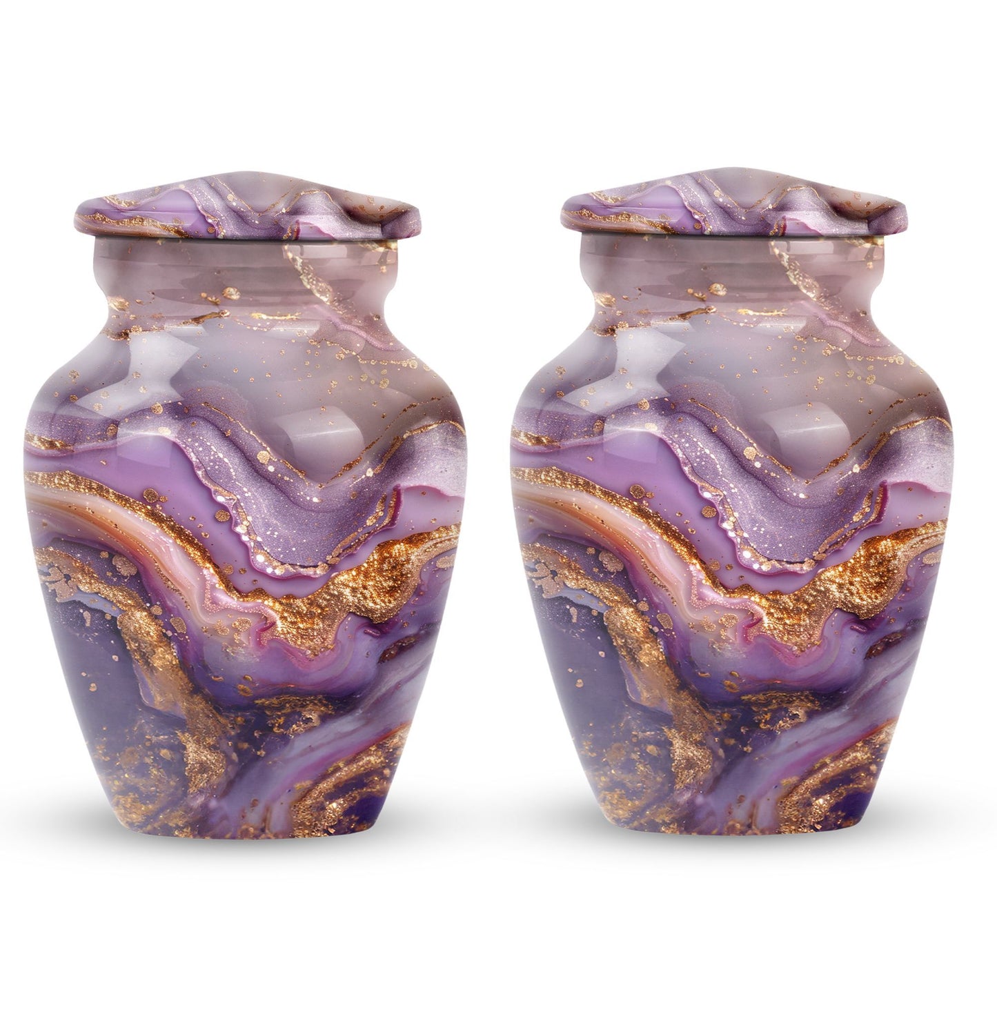 Vibrant Swirl Urn, a 10-inch Classic Design large cremation.