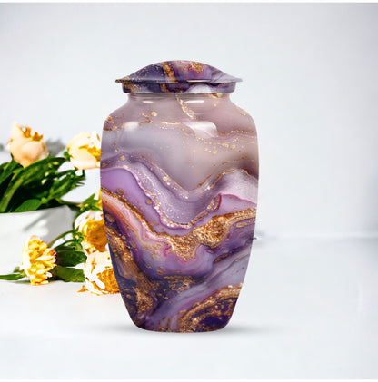 Vibrant Swirl Urn, a 10-inch Classic Design large cremation.