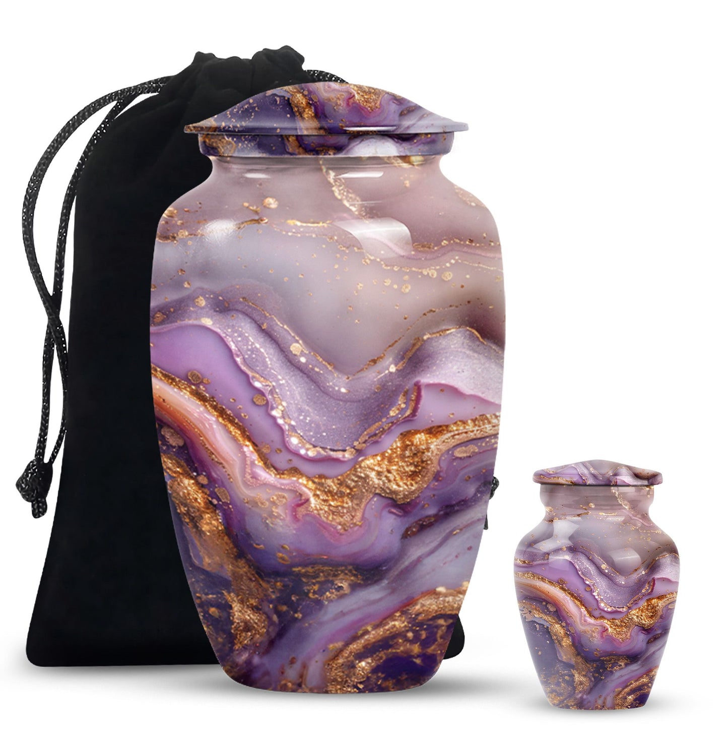 Vibrant Swirl Urn, a 10-inch Classic Design large cremation.