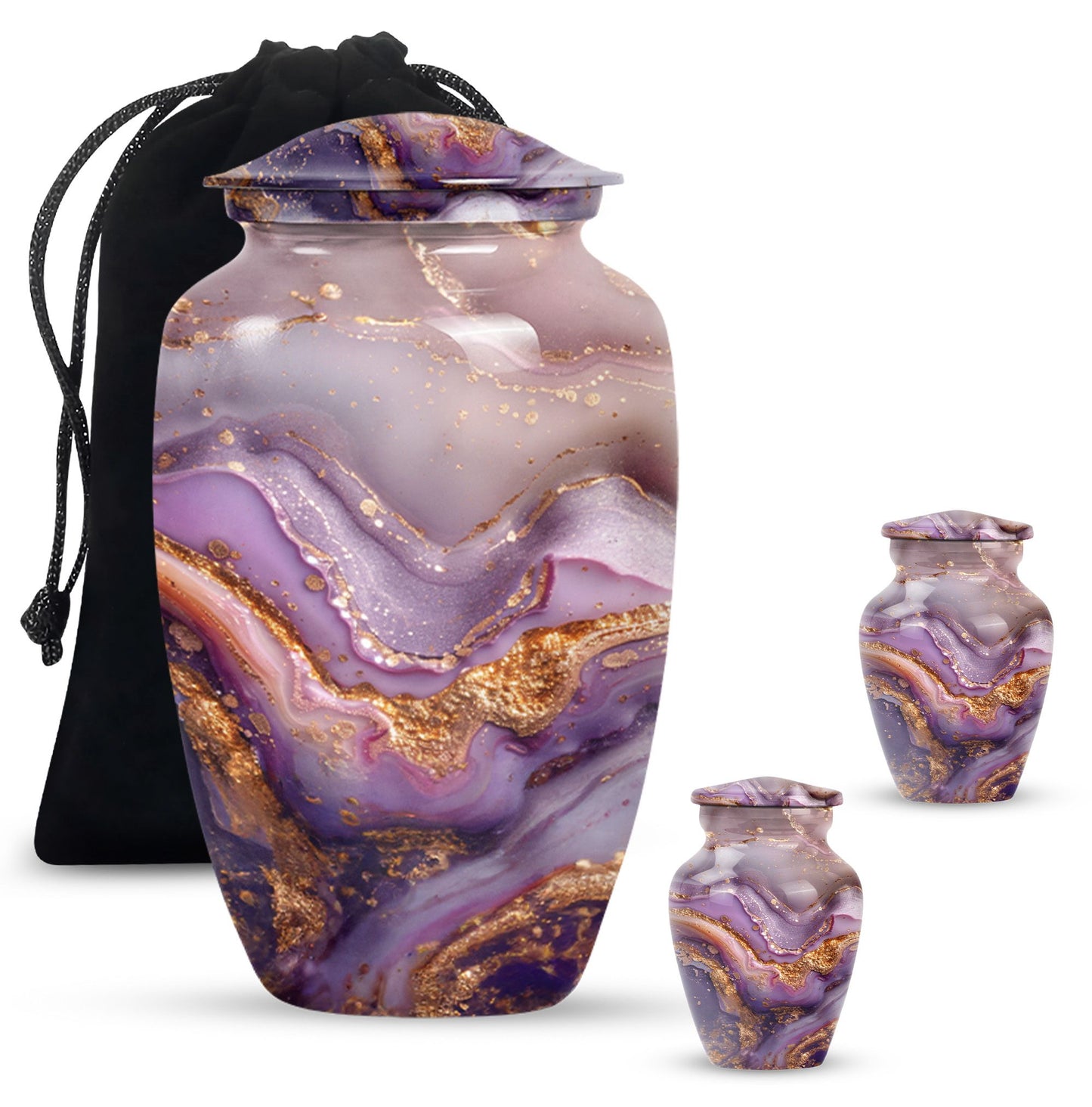 Vibrant Swirl Urn, a 10-inch Classic Design large cremation.