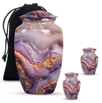 Vibrant Swirl Urn, a 10-inch Classic Design large cremation.