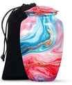 Vibrant Swirl Urn, burial urn for human ashes.
