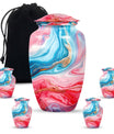 Vibrant Swirl Urn, burial urn for human ashes.