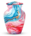Vibrant Swirl Urn, burial urn for human ashes.