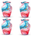 Vibrant Swirl Urn, burial urn for human ashes.