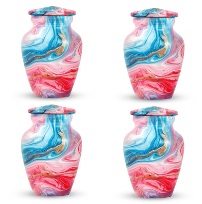 Vibrant Swirl Urn, burial urn for human ashes.