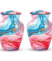 Vibrant Swirl Urn, burial urn for human ashes.