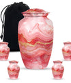 Vibrant Swirl Urn, classic medium-sized cremation urn.