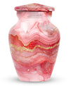 Vibrant Swirl Urn, classic medium-sized cremation urn.