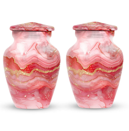 Vibrant Swirl Urn, classic medium-sized cremation urn.