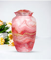 Vibrant Swirl Urn, classic medium-sized cremation urn.