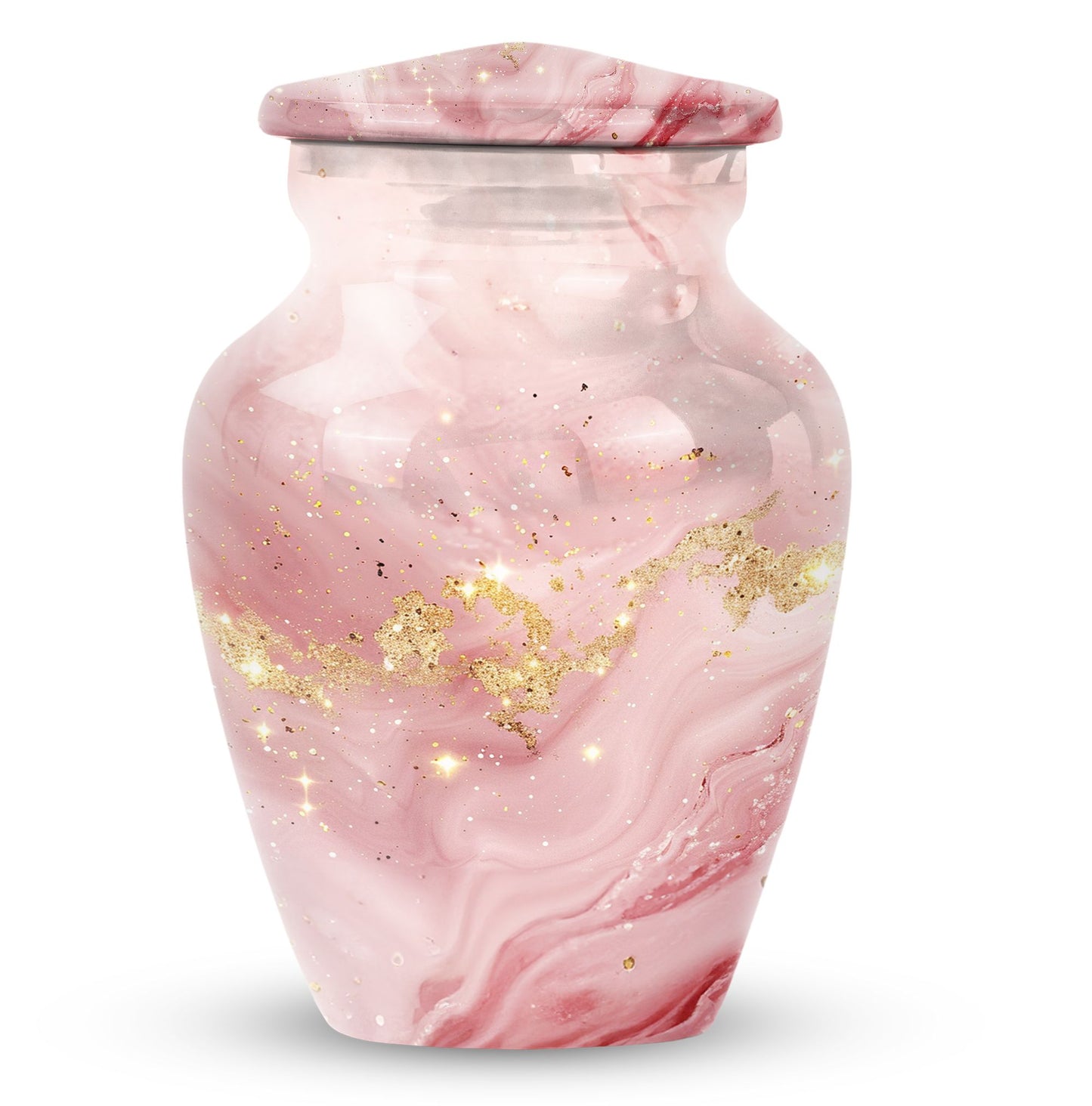 Vibrant Swirl Urn for burial, with personalization.