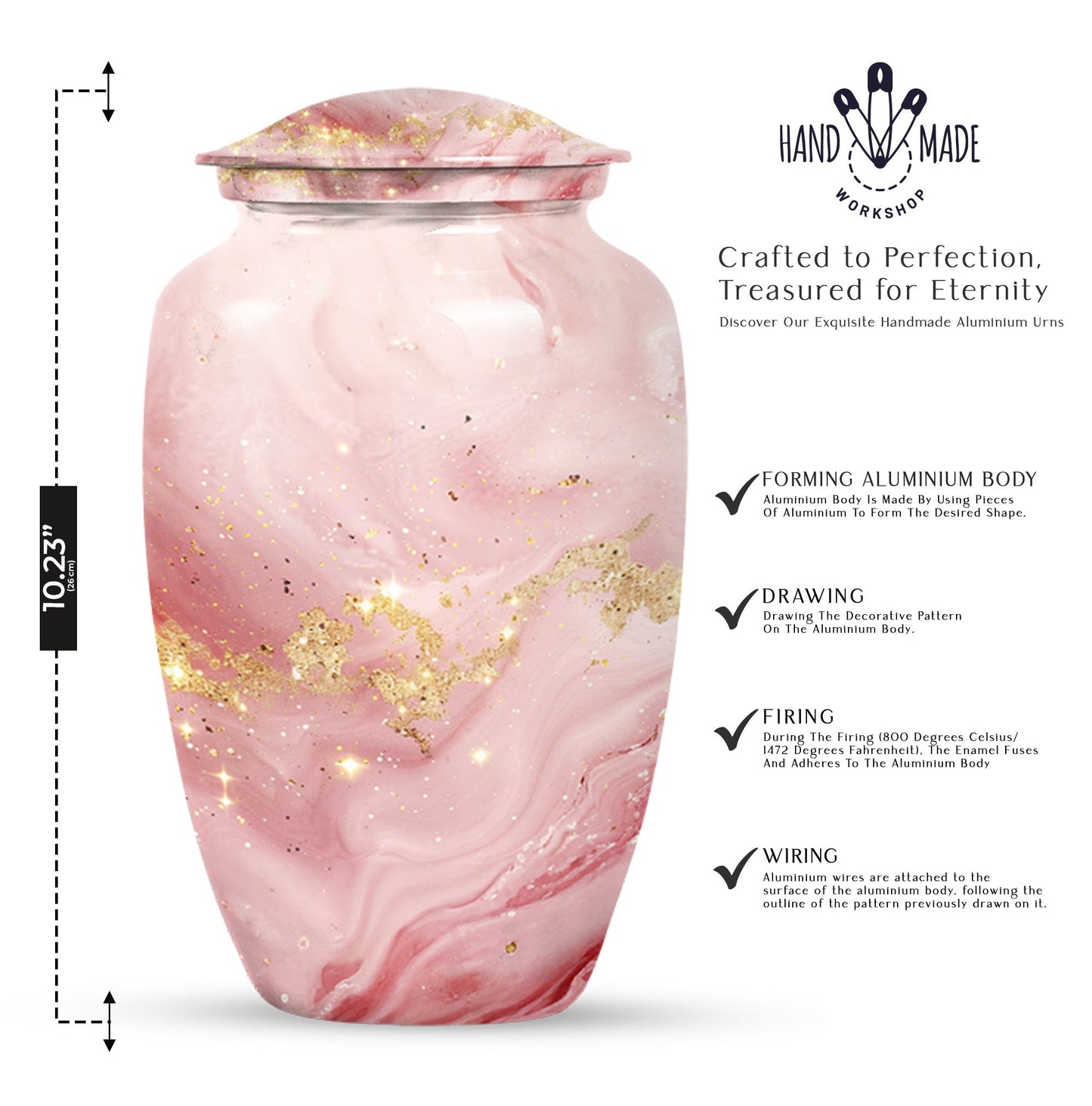 Vibrant Swirl Urn for burial, with personalization.
