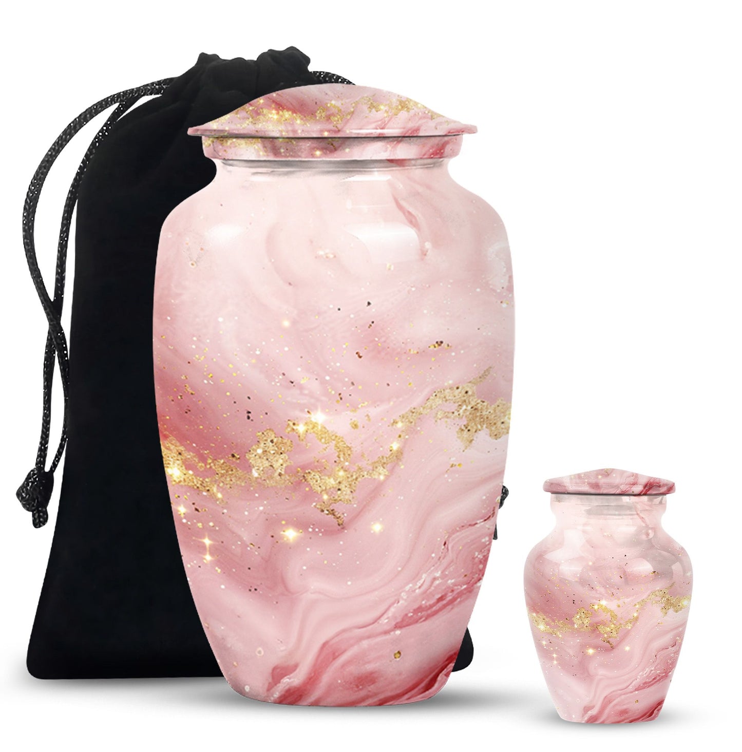 Vibrant Swirl Urn for burial, with personalization.
