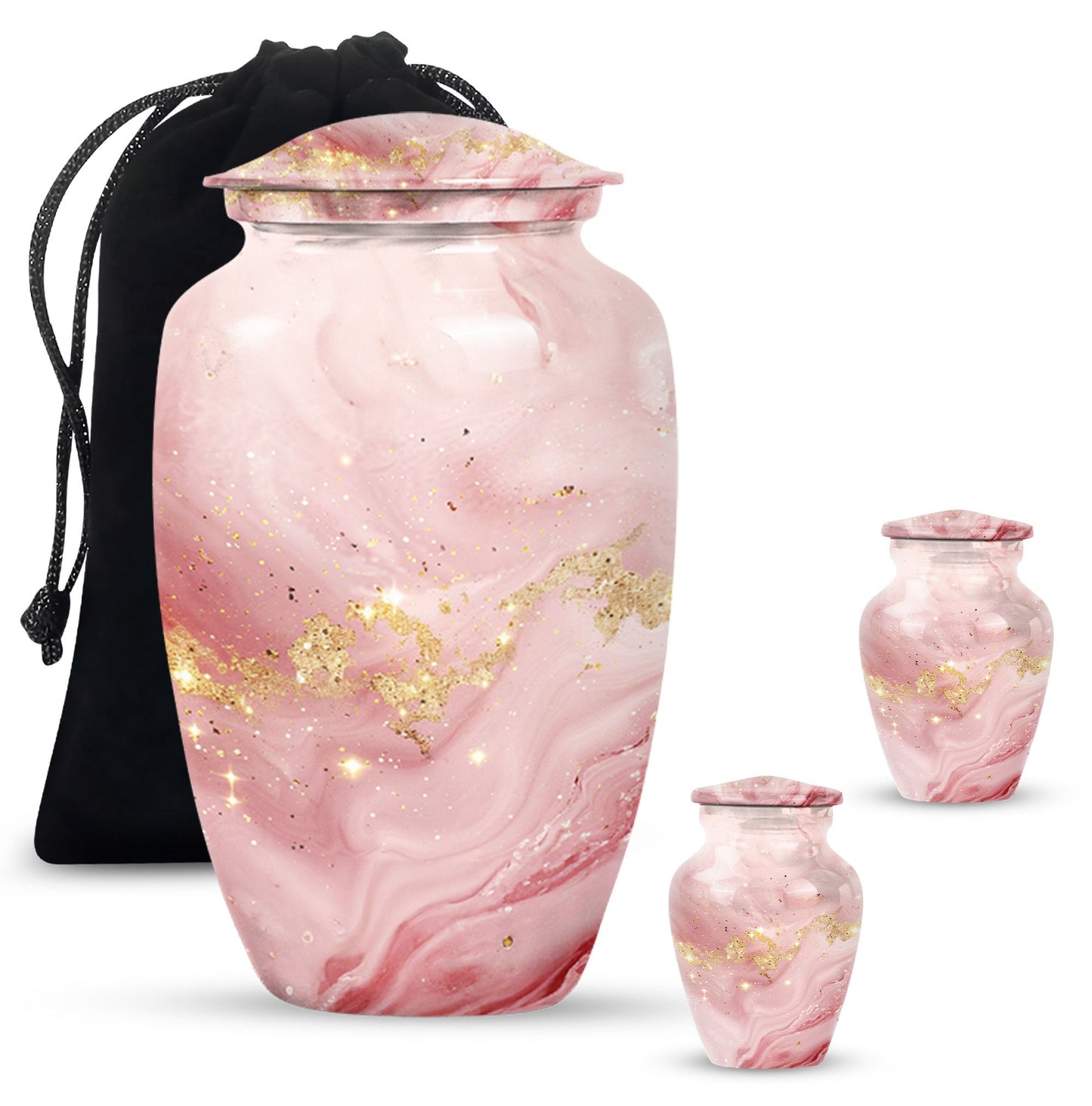 Vibrant Swirl Urn for burial, with personalization.