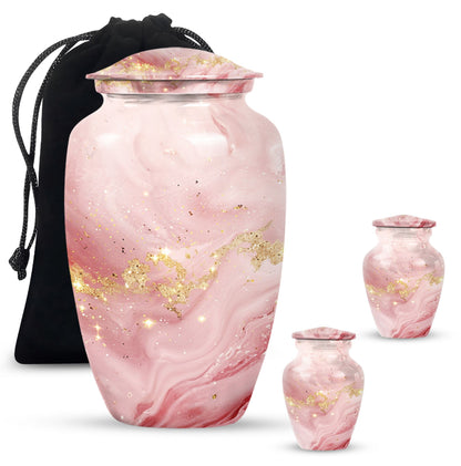 Vibrant Swirl Urn for burial, with personalization.