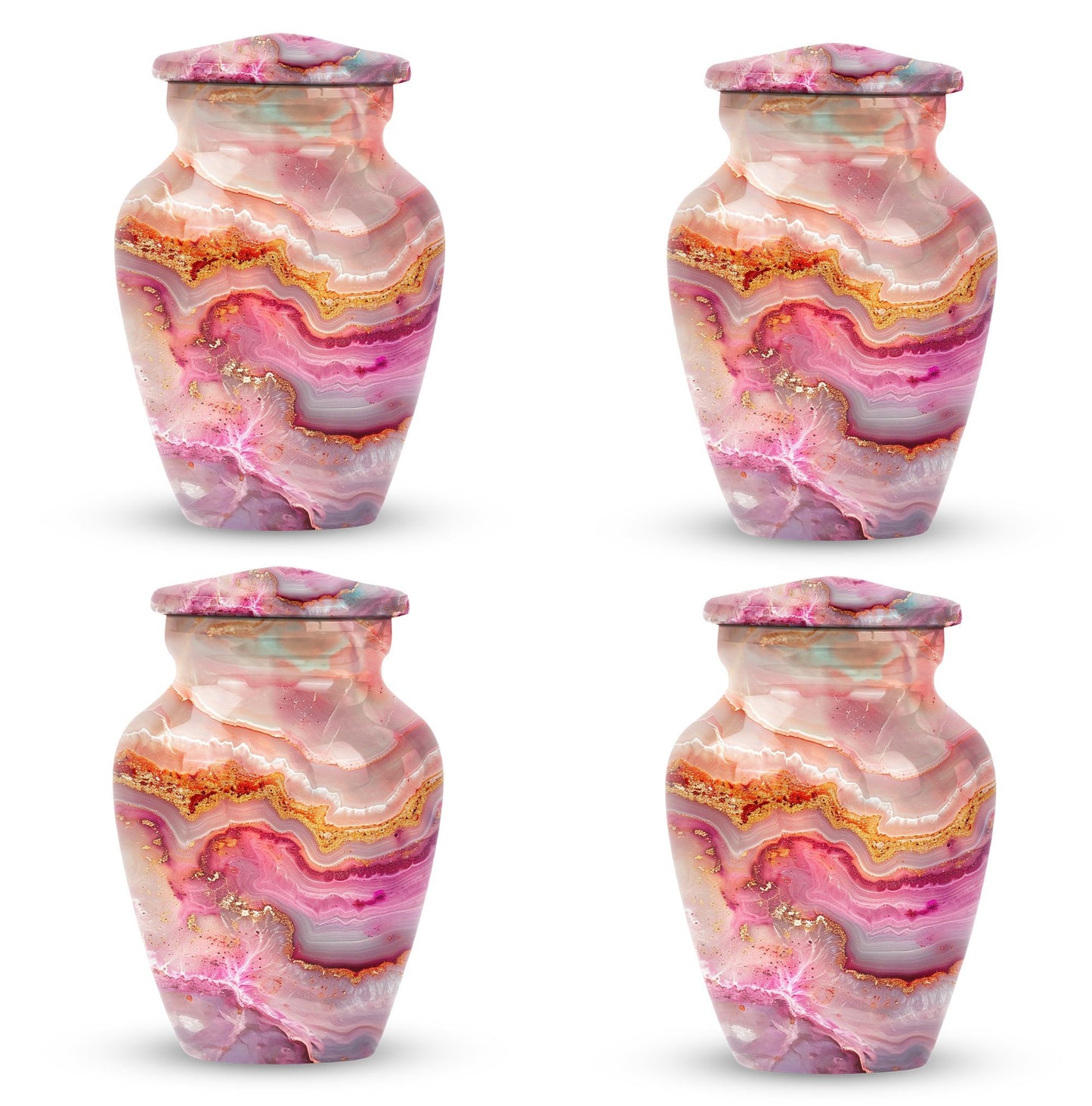 vibrant swirl burial urn with personal engraving option