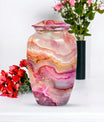 vibrant swirl burial urn with personal engraving option
