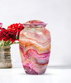 vibrant swirl burial urn with personal engraving option