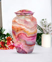 vibrant swirl burial urn with personal engraving option
