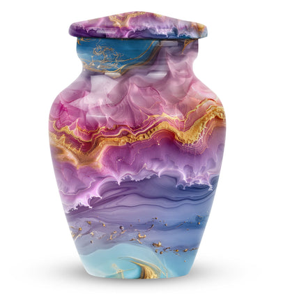 Classic 10-inch Vibrant Swirl Memorial Urn for mom