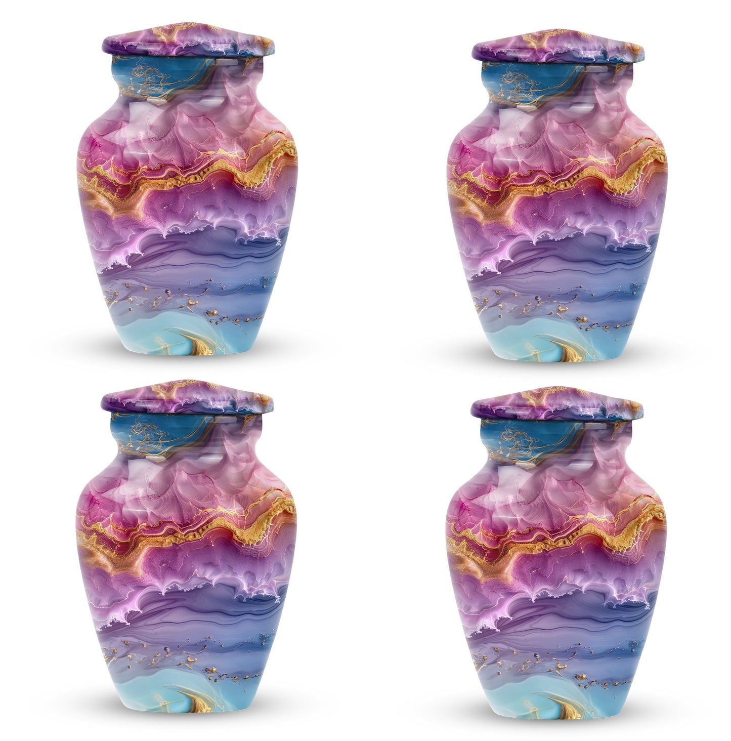 Classic 10-inch Vibrant Swirl Memorial Urn for mom