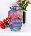 Classic 10-inch Vibrant Swirl Memorial Urn for mom